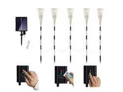 Juego de 5 luces solares para exteriores, iluminación solar para paisajismo y jardines PRIME KANG