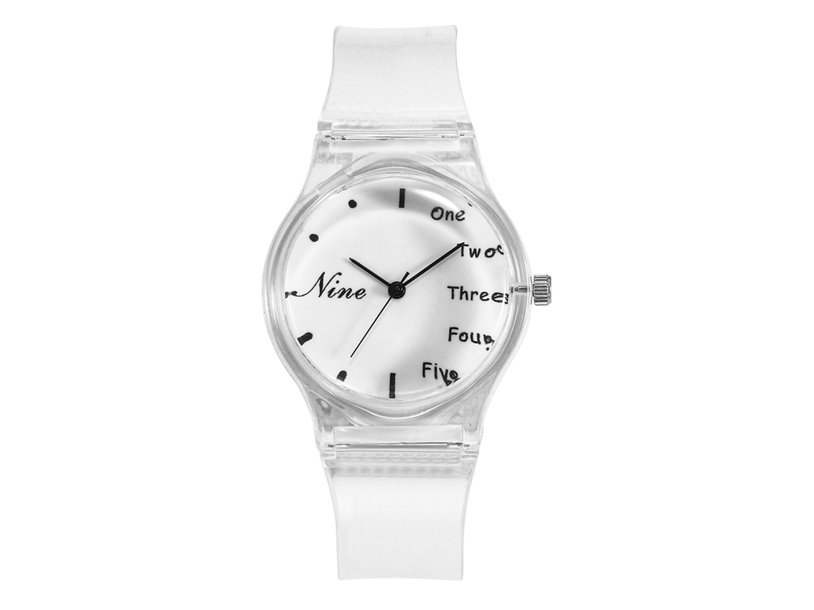 Reloj Electrónico Casual Para Mujer Con Correa De Silicona, Estilo Moderno 08