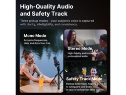 Micrófono estéreo inalámbrico Ulanzi U Mic 2.4G con alcance de 100 m, 20 horas de grabación para DSLR, iOS, Android, PC, transmisión en vivo y entrevistas.