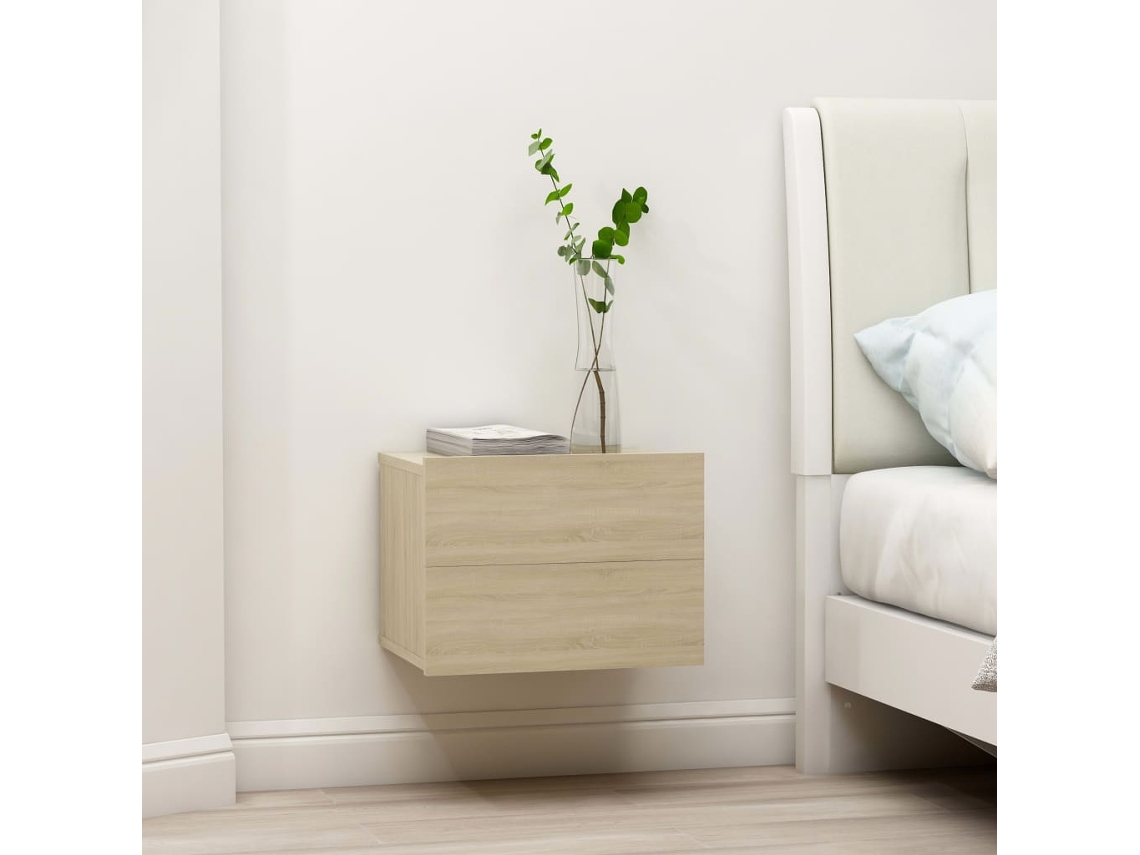 Mesitas de Noche LOVELY HOME Mesinha 2 Pcs 40X30X30 Cm Contraplacado Carv. Sonoma