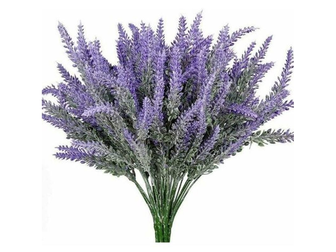 7 Ramos De Flores Artificiales De Lavanda Morada Para La Decoración Del Hogar, Jardín Y Balcón.