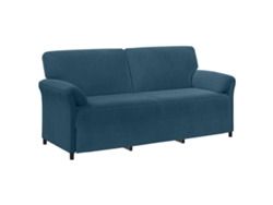 Sofá De 3 Plazas Azul 198 X 83 X 95 Cm Terciopelo