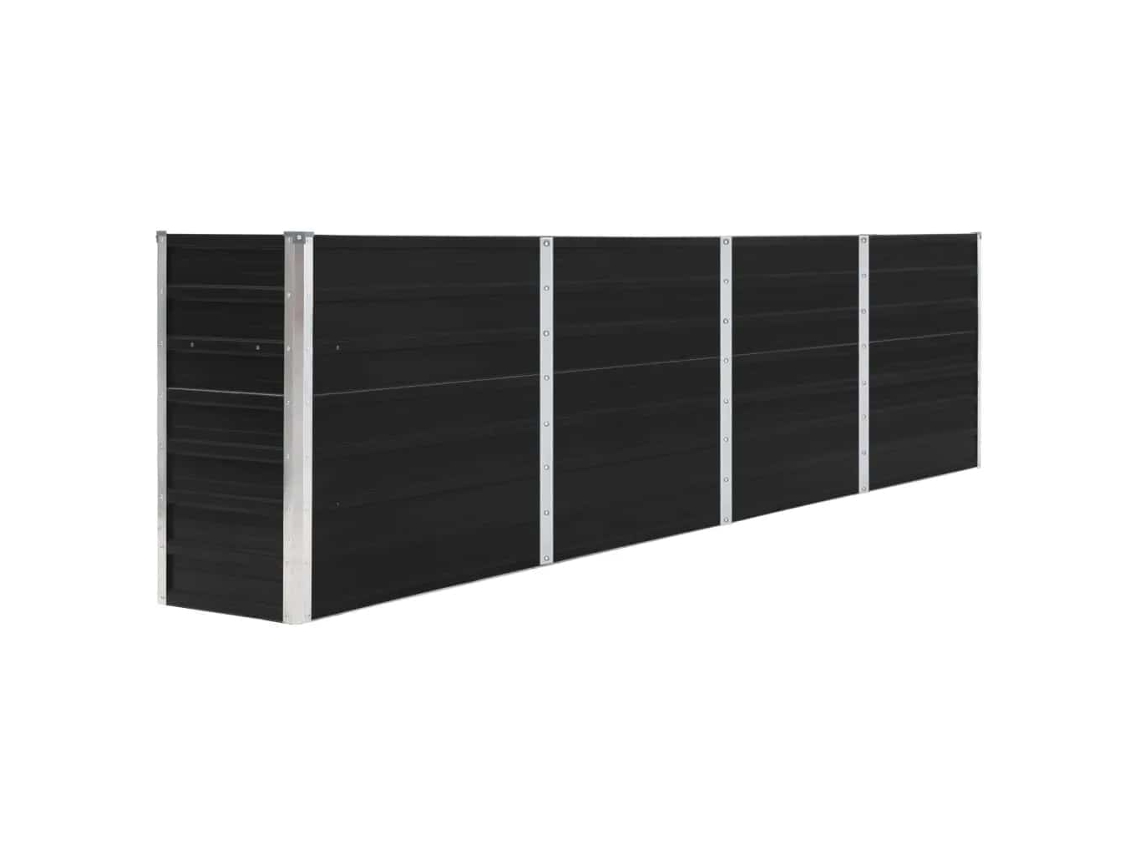 Jardinera VIDAXL Antracita Metal (320x40x77 cm)
