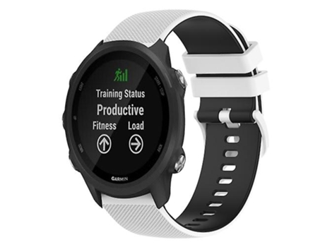 Correa Smartwatch Para Garmin Forerunner 245 20Mm Blanco-Negro VENISYMLIS