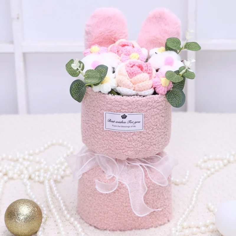 Ramos De Rosas Tejidos A Mano, Ramos De Punto, Decoración Del Hogar