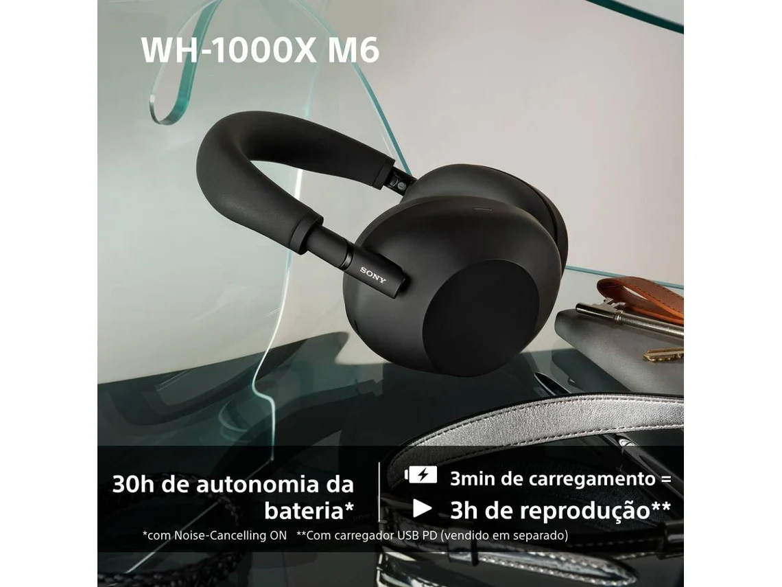 Auriculares Bluetooth SONY WH 1000XM6 (Over Ear - Noise Cancelling
