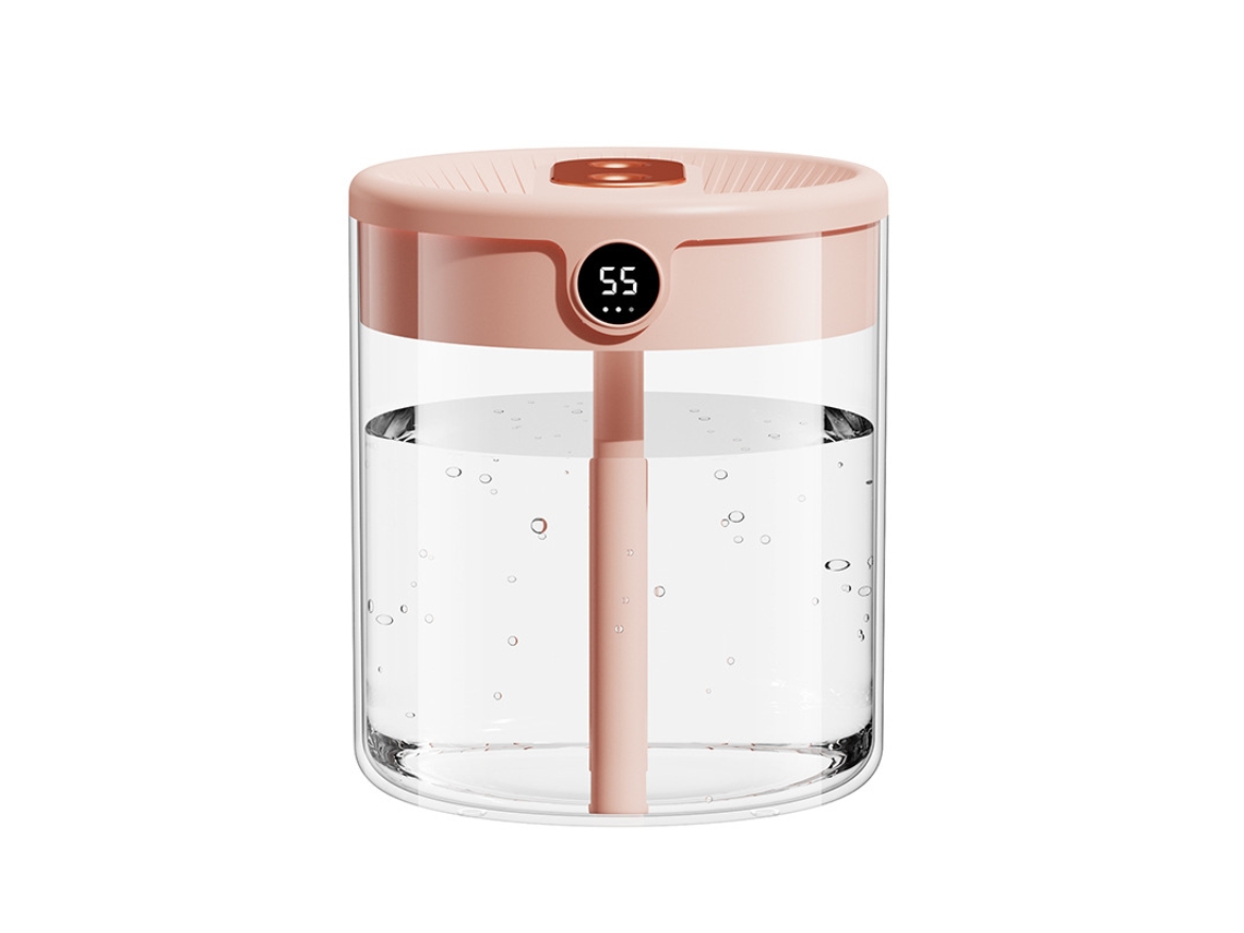 Humidificador Digitallab de doble pulverización de 2000 ml, pantalla digital silenciosa, pulverización de nanonivel (rosa)