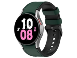 Correa de silicona y piel negra para Samsung Galaxy Watch 5 con hebilla (talla S) CSYY (40 x 44 mm)