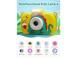 Cámara digital para niños 1080p HD, pantalla HD de 2,4 pulgadas, amarilla Yemaesre