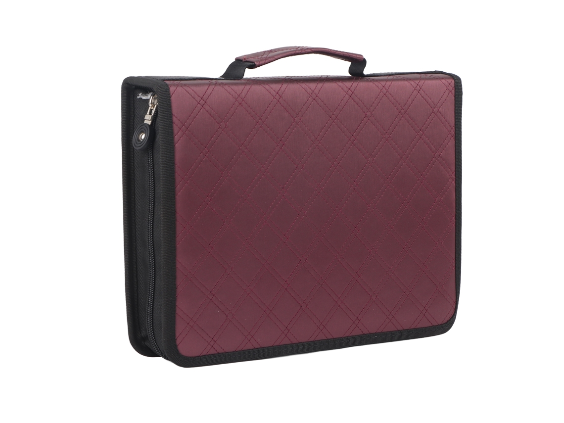 Estuche Para Lápices De Gran Capacidad De Piel Sintética Con 150 Compartimentos Y Asa Cómoda - Morado
