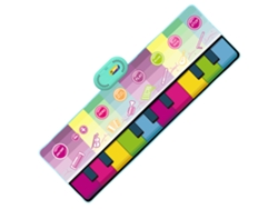 Teclado musical de suelo infantil (110 x 36 cm) con 8 sonidos de animales