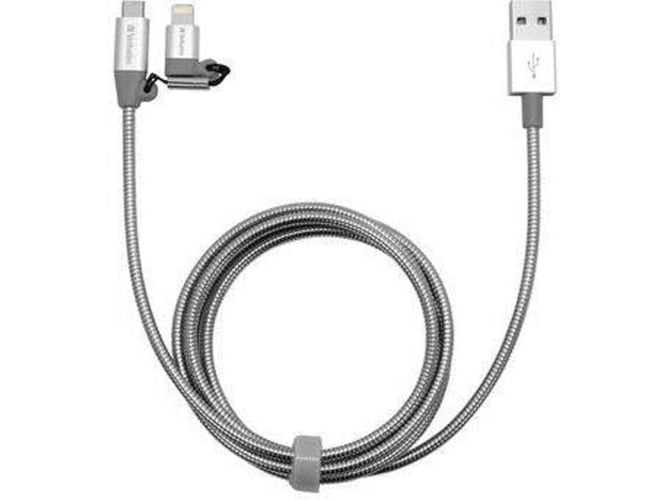 Cable de carga VERBATIM 48869 (Lightning y Micro B USB interface smartphones & tablets. - Hembra-Macho - 1m)