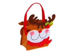 Bolsa de regalo navideña de fieltro con dulces