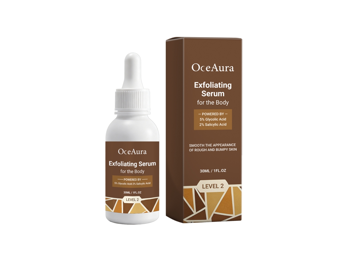 La esencia exfoliante Oceanaura limpia los poros, eliminando la grasa y el agua.