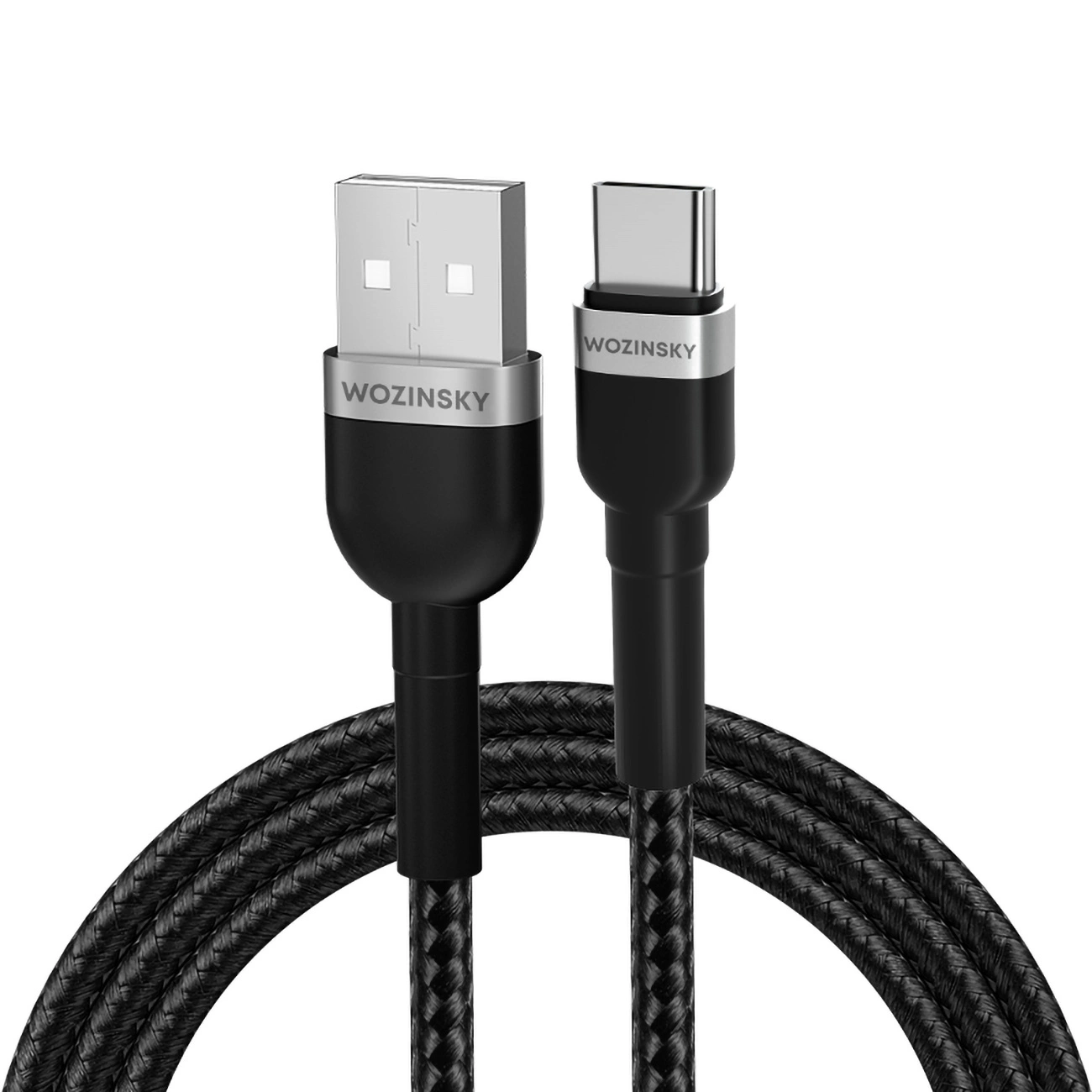 Cable USB a USB C Wozinsky de 2,4 A para teléfonos móviles y tabletas, carga rápida de 1 m