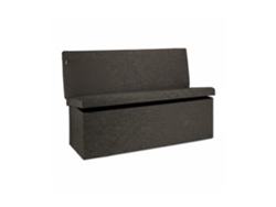 Relaxdays Puff Dobrável Xl Hbt 73 X 114 X 38 Cm, Cubo De Assento Estável, Banco E Caixa De Arrumação Em Linho, Castanho