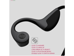 Auriculares Condução Óssea Ouvido Aberto Sem Fios Hifi Yizhood Titanio Bluetooth Negro