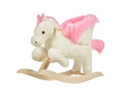 Caballito balancín de peluche con sonido y asas para niños de 1 a 3 años.