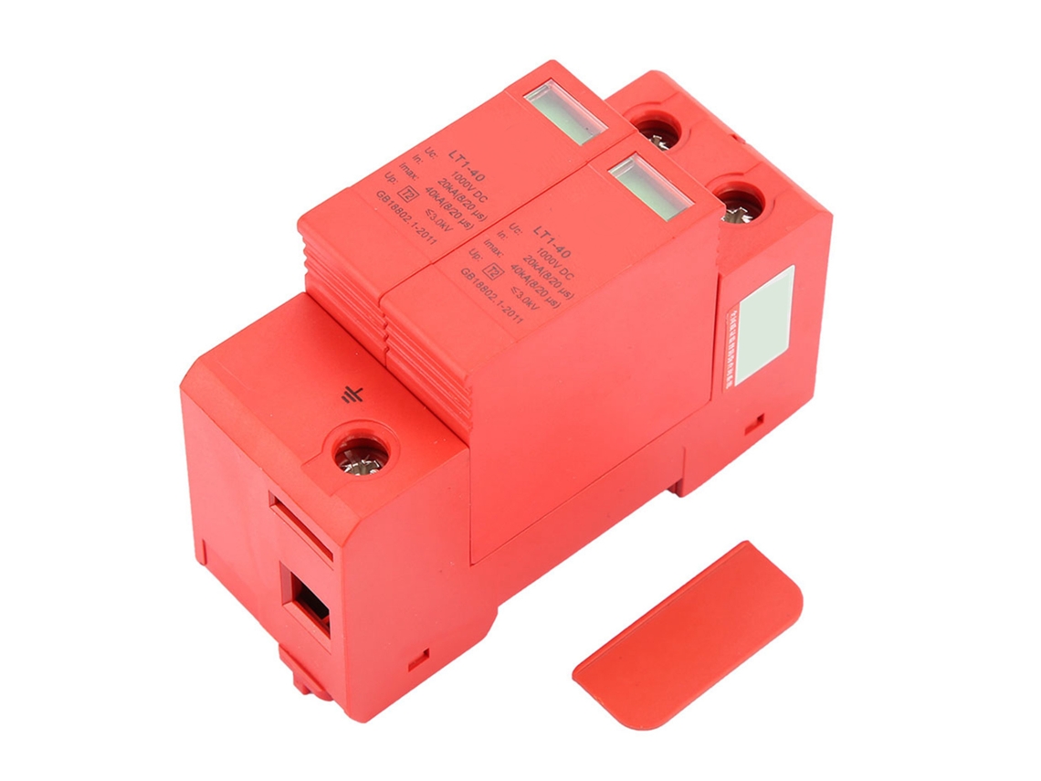 Dispositivo de protección contra sobretensiones residencial de bajo voltaje, CC 1000 V, 2 polos, 20 kA ~ 40 kA