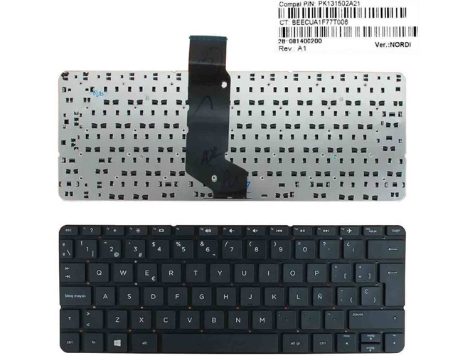 Teclado para Portátil HP Pavilion 11-N Negro Sin Marco