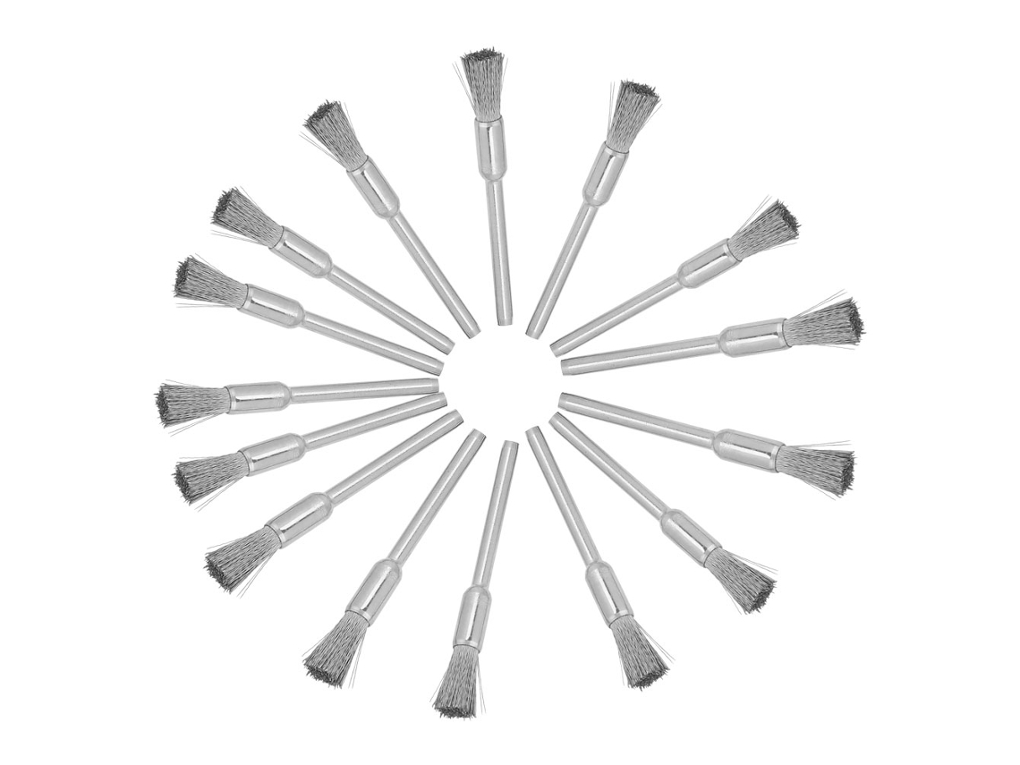 15 Mini Cepillos De Pulido De Acero Con Rueda Para Herramienta Rotativa (3*5 Mm)