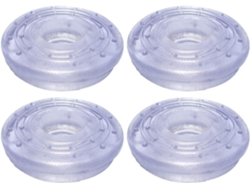 Almohadillas de goma antideslizantes aptas para diámetros interiores de 4,5 a 4,6 cm, 4 unidades, fáciles de instalar.