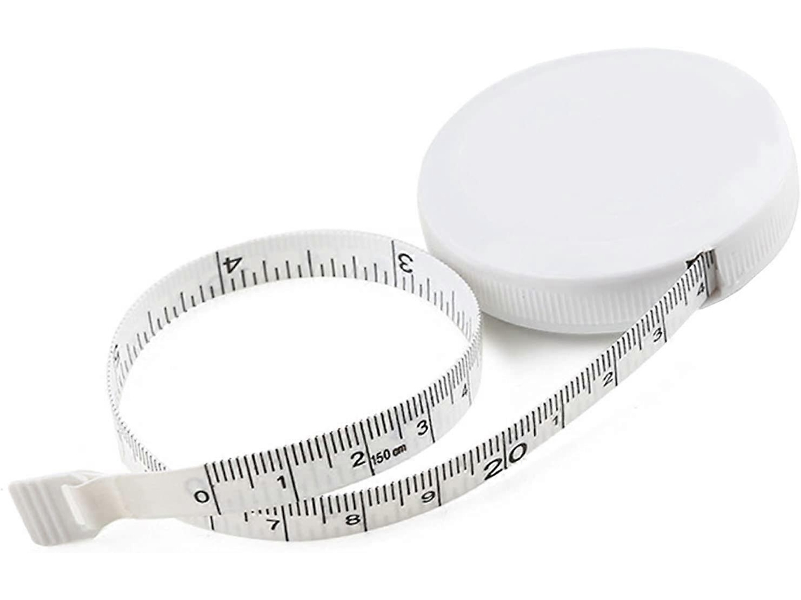 Cinta Métrica De Coser Automática Retráctil Suave 60 Pulgadas/150 Cm, Blanca (2 Unidades)