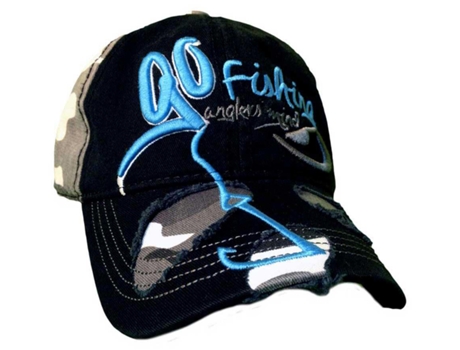 Sombrero para Hombre HOTSPOT DESIGN Go Fishing Negro para Nautica (Tamaño Unico)