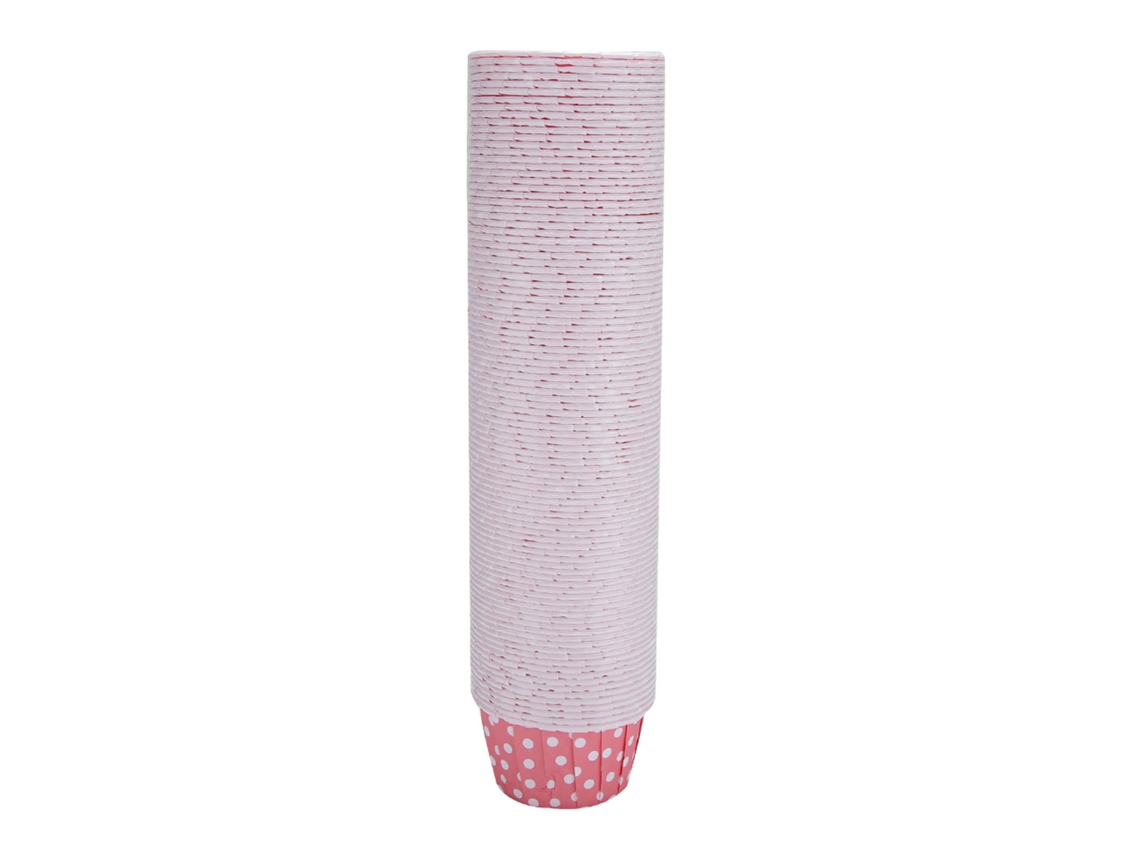 VVJIJILLY 100 mini forminhas redondas para cupcakes, forminhas de papel para assar para casamentos, festas, rosa
