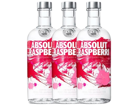 Vodka ABSOLUT Absolut Raspberri (0.7 L - 3 unidades)