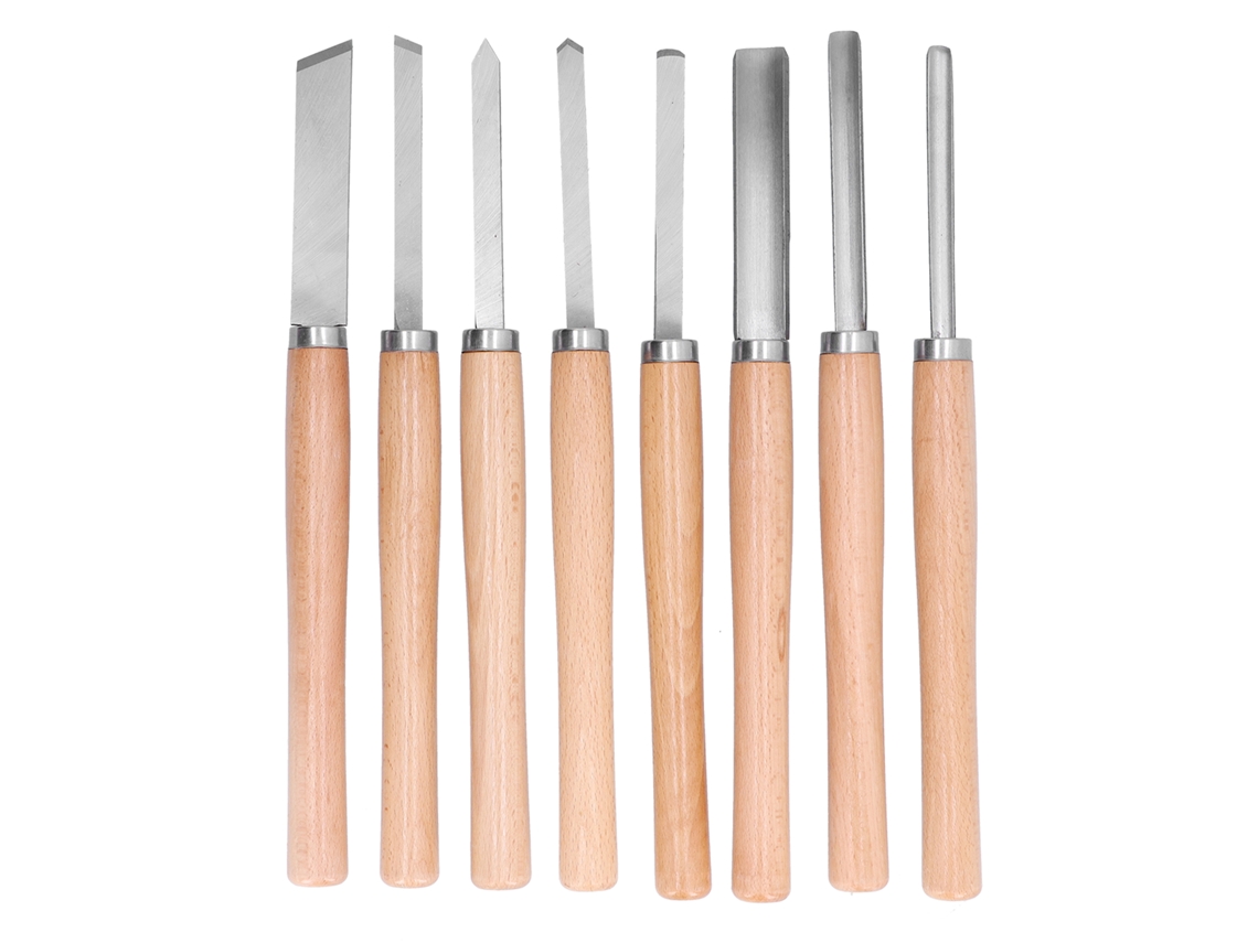 Kit De 8 Cucharas De Torneado De Madera De 14 Pulgadas, Herramientas De Tallado Profesionales Para Carpinteros Principiantes Y Avanzados