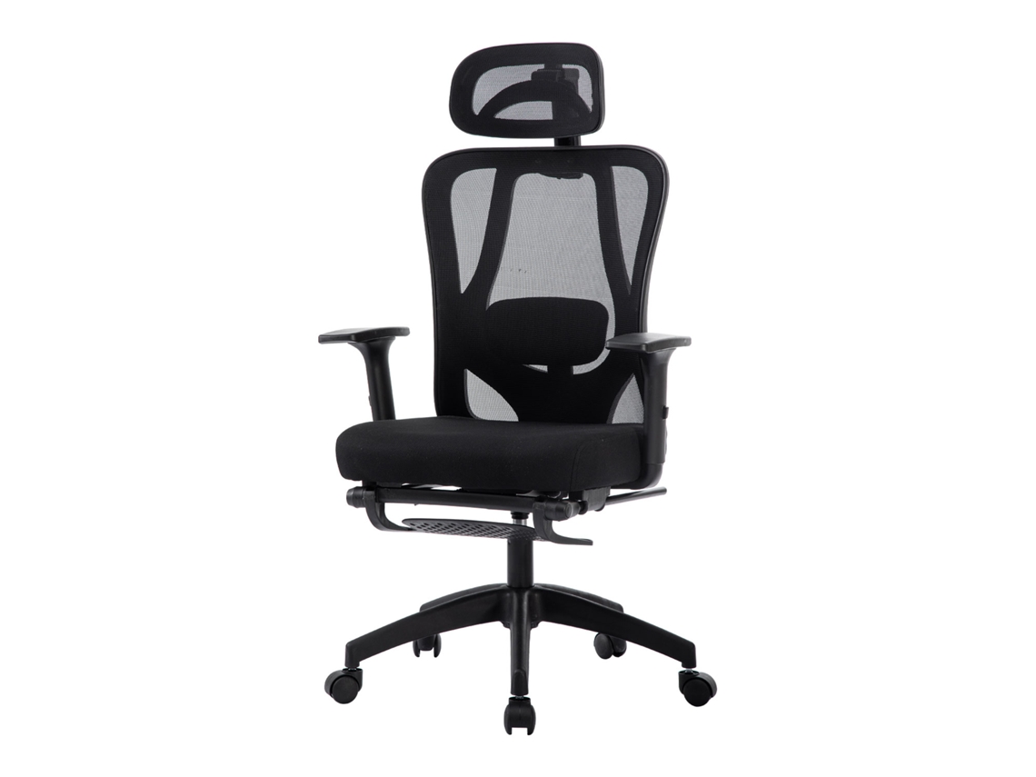 Silla de Oficina SEVEN COMFORT Reposabrazos y reposacabezas regulables con reposapiés, 135