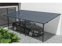 Cazeboo Pérgola Cubierta para Terraza de Aluminio Premium, gris 6x3 m KLEO