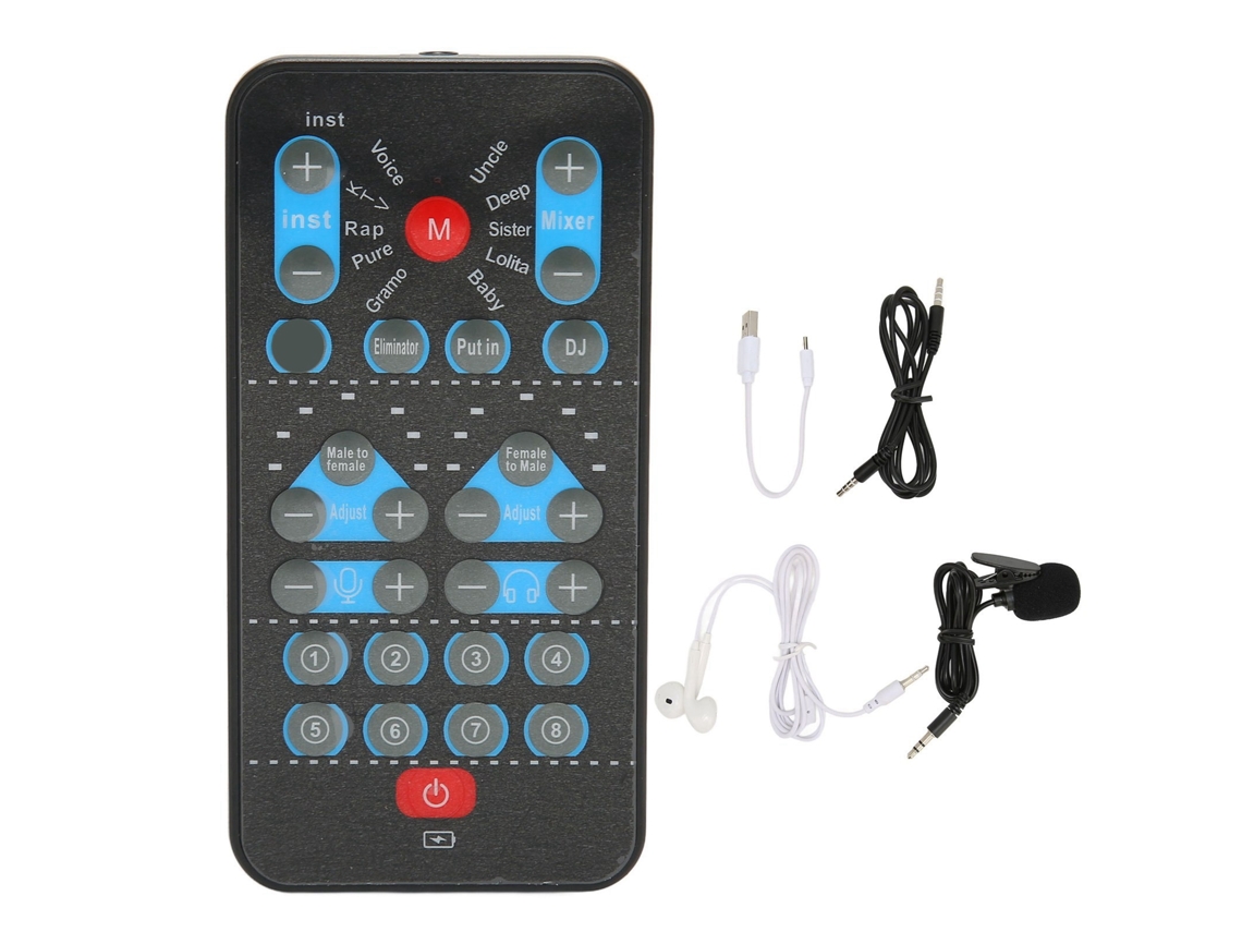 Mini Voice Changer Cartão De Som Com 8 Efeitos Sonoros Suporta Múltiplos Idiomas Para Celular E Computador