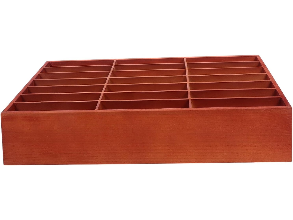 Caja De Madera Para Guardar El Teléfono Con Compartimentos, Organizador De Escritorio Resistente Para El Aula.