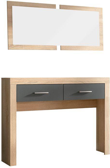 Mueble De Recibidor lara cambria grafito 115cm ancho x 160cm alto homesouth claro melamina 115 160 26