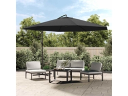 Guarda Sol Cantilever con poste de aluminio, 350 cm, antracita, DKD Home Decor