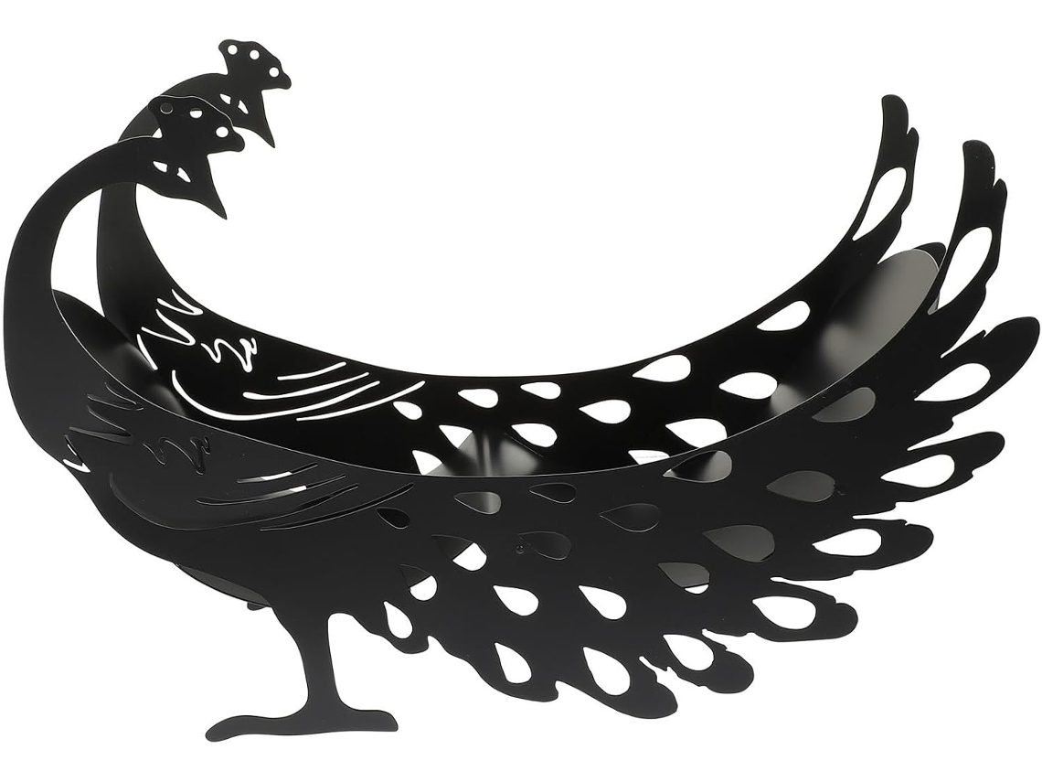 Soporte Para Rollo De Papel Higiénico Con Forma De Pavo Real Negro, Estable Y Creativo, Decorativo.