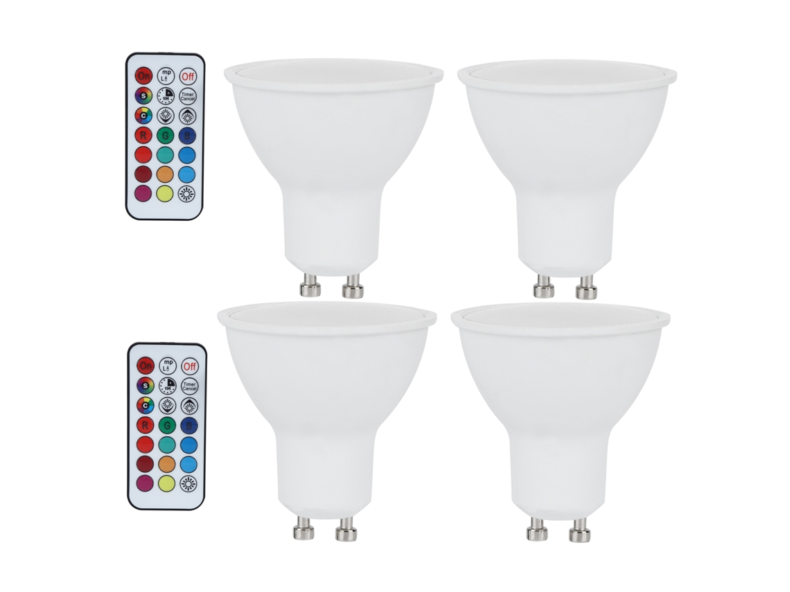 2026-bombilla Led De Foco Rgb 3w Con Control Remoto Para Dormitorio Hotel Bar Gu10 85265v Luz Blanca Cálida