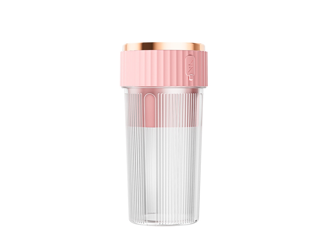 Licuadora portátil recargable Digitallab para viajes al aire libre, 450 ml (rosa)