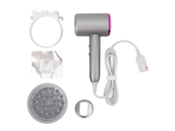 Secador De Cabelo Iônico 20000rpm Secagem Rápida Baixo Ruído 2 Temperaturas 3 Velocidades Cinza