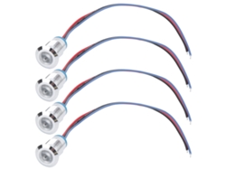 Luces LED bicolor redondas precableadas e impermeables