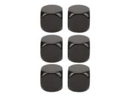 2026-6 Piezas Set De Dados Grandes Con Bordes Redondeados Impermeables Resistentes A La Oxidación Superficie Suave Para Bar Diy Negro