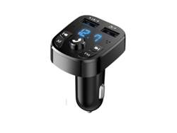 Transmisor de FM YIZHOOD S5 Enchufes de carga rápida 3.1A Bluetooth negro