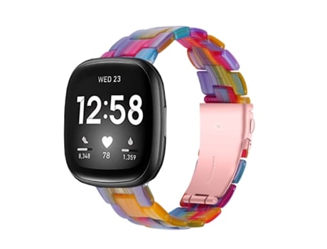Correa Resina Premium para Fitbit by Google Versa 2 Rainbow