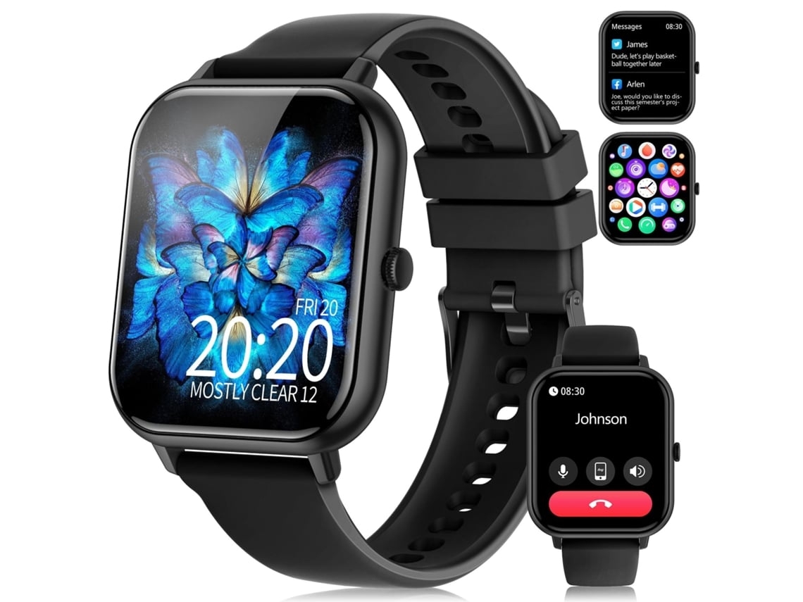 Reloj Inteligente para Mujeres y Hombres Responder/Hacer Llamadas 1 83 Reloj Fitness con Monitor de Ritmo Cardíaco y Contador de Sueño de YEMAESRE