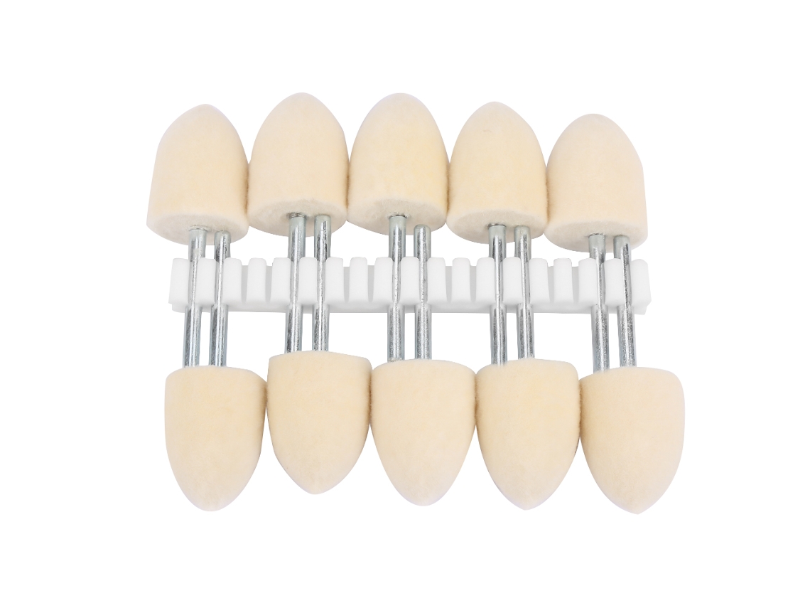 10 Cabezales De Pulido De Cono De Lana Con Punta De 3 Mm (16 Mm) Para Pulir Y Lijar.