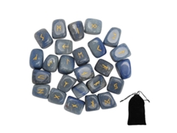 Conjunto De 25 Piedras Rúnicas Del Alfabeto Antiguo Para La Sanación De Chakras Y La Buena Suerte Para Principiantes.
