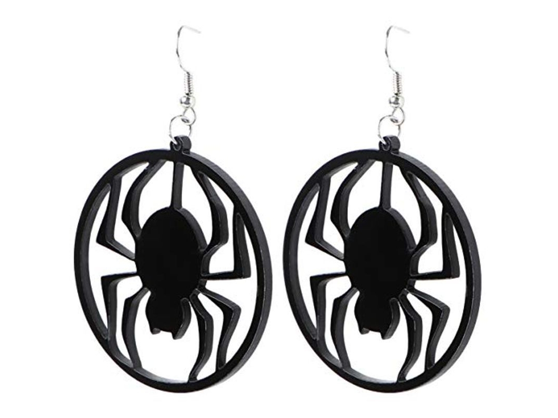 3pcs Pendientes De Halloween Araña Gótico Acrílico Colgantes Para Fiesta