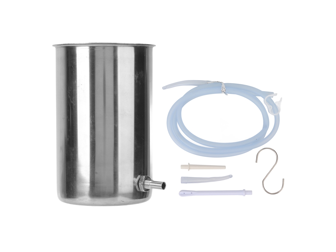 MEOIRUERY Kit de Enema 1L de Acero Inoxidable para Limpieza Corporal, Conjunto para Preparación del Parto en Casa